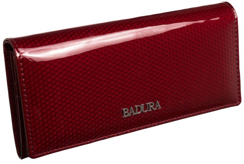 BADURA Red women's leather wallet