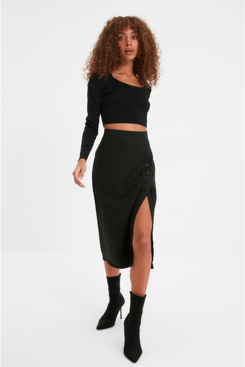 Trendyol Black Detailed Skirt