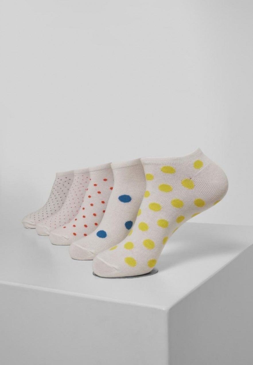 No Show Socks Dots 5-Pack Multicolor