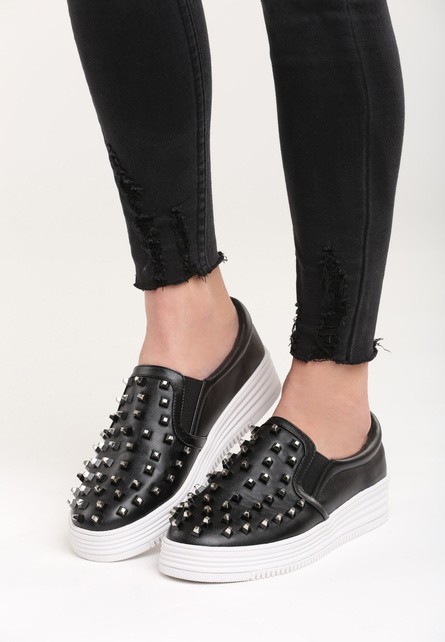 Lidija fekete slip-on tornacipő