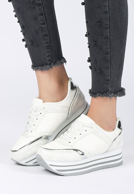 Berhane fehér telitalpú sneakers