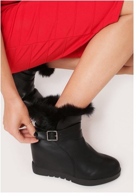 Charlize ii black női platform bokacsizma
