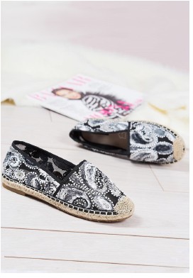 Ko negre/grey barna női espadrilles