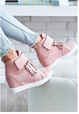 Merin rózsaszín telitalpú sneakers