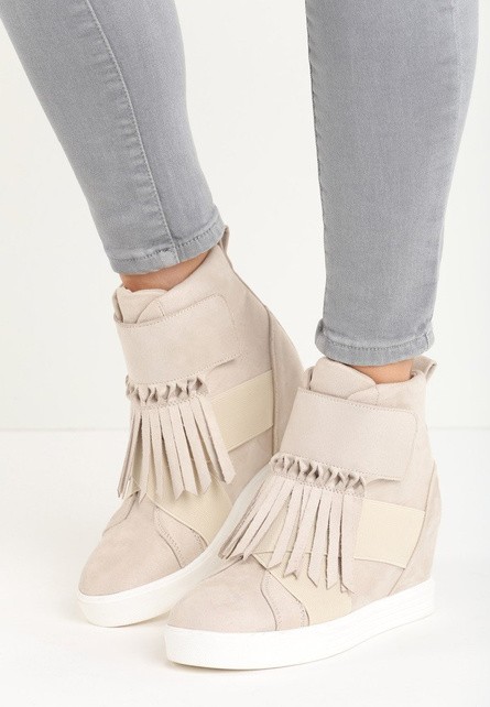 Merin bézs telitalpú sneakers