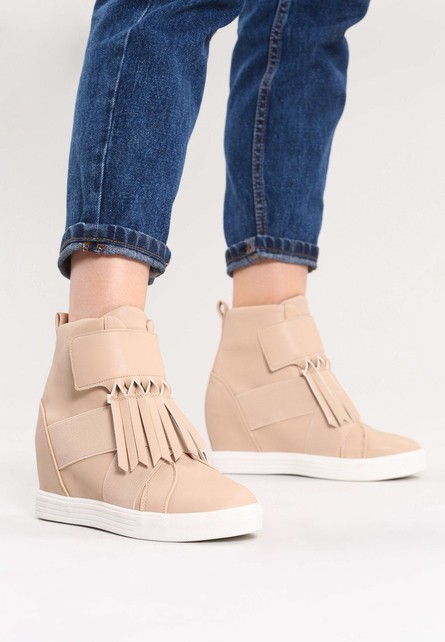 Liora bézs telitalpú sneakers