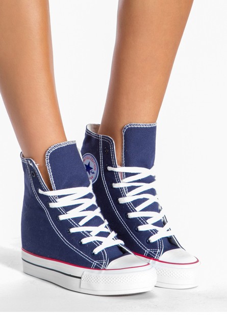Erin tengerészkék high-top tornacipő