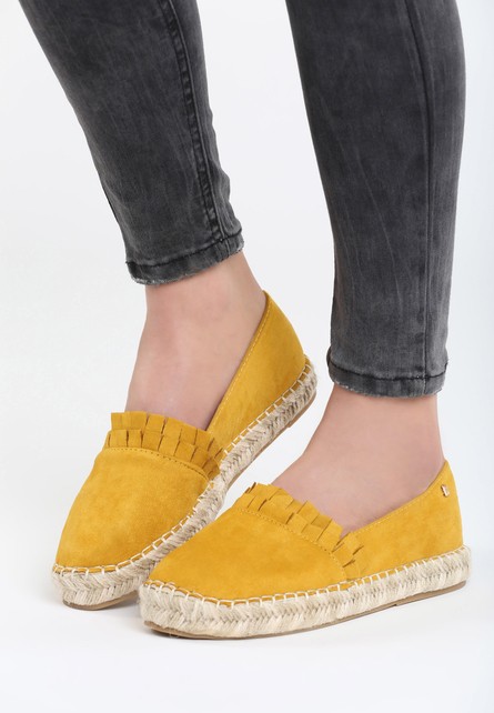 Favorable sárga női espadrilles