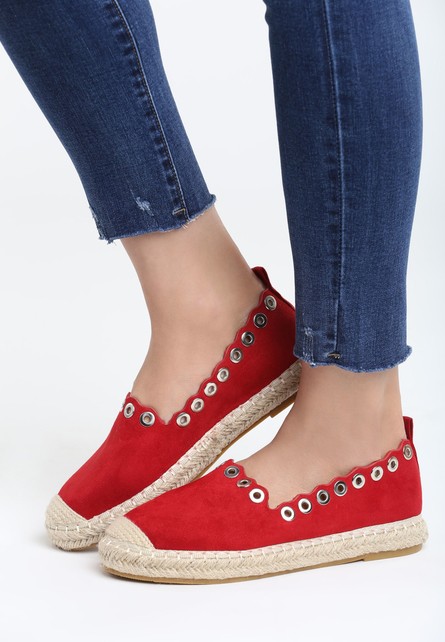 Clever piros női espadrilles