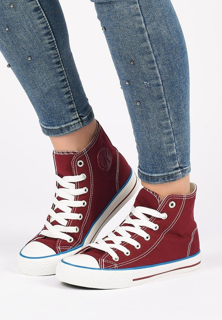 Crimson gránát high-top tornacipő