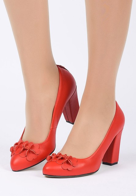 Piele naturala libra piros női cipő