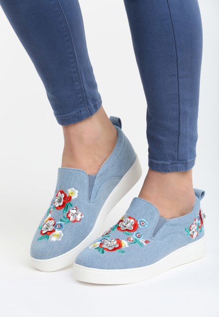 Indira kék slip-on tornacipő