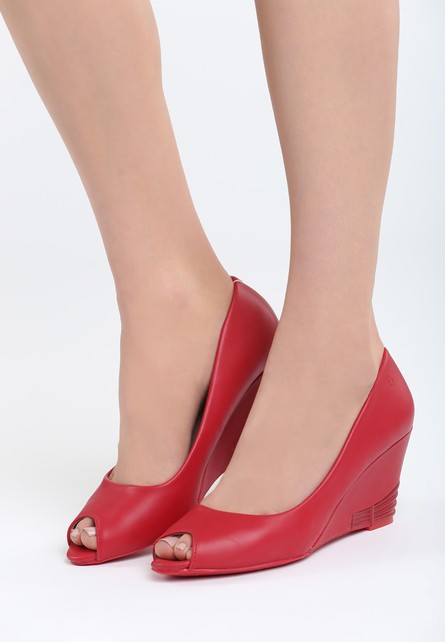 Acosta piros platform cipők