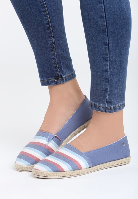 Safira kék női espadrilles