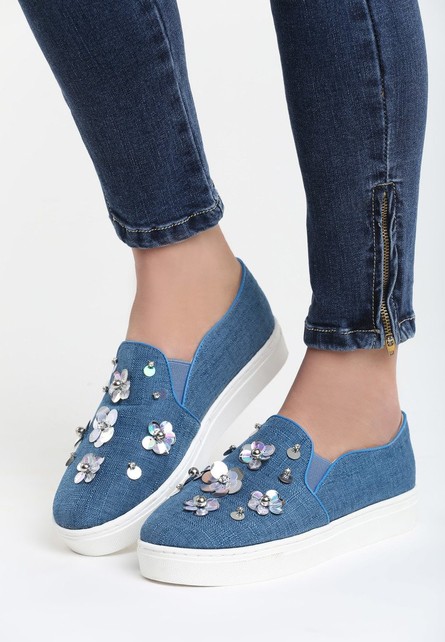 Florinda tengerészkék slip-on tornacipő