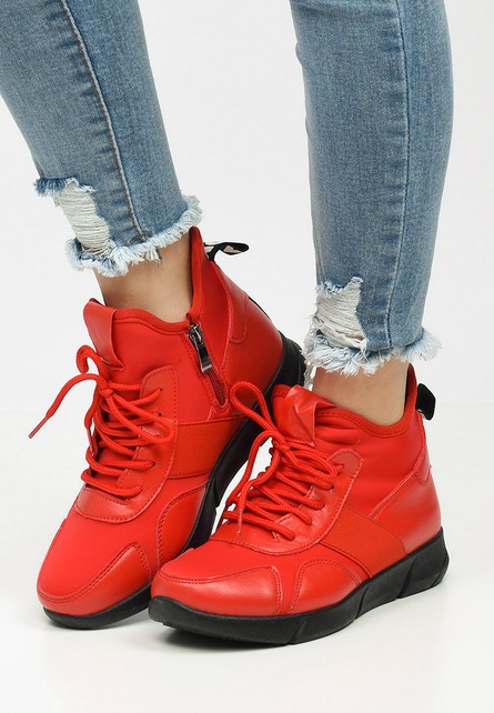 Liden piros női sneakers