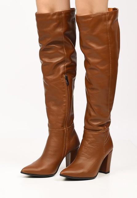 Emalee camel magassarkú csizma