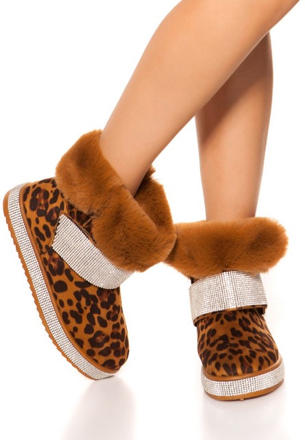 Evry leopard női csizmák