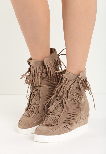 Agnes bézs telitalpú sneakers