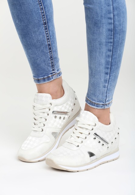 Clotilde fehér telitalpú sneakers