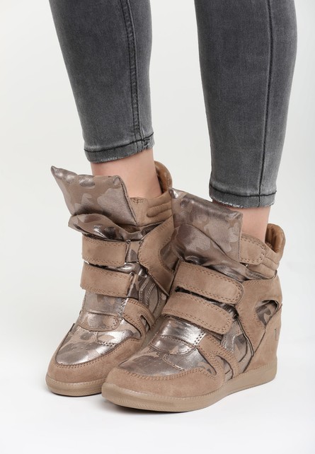 Jessie kaki telitalpú sneakers