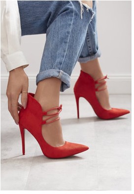 Amoret piros magassarkú cipők