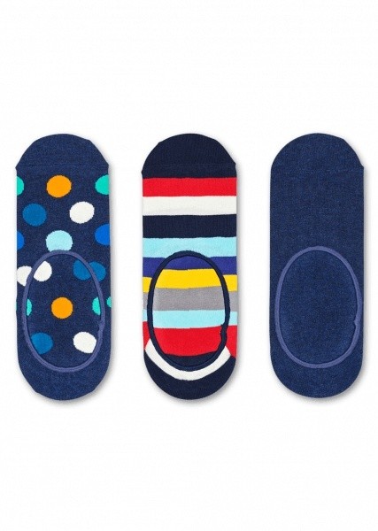 Happy Socks 3 pack kék alacsony zokni tornacipôhöz Stripe Dot - 36-40