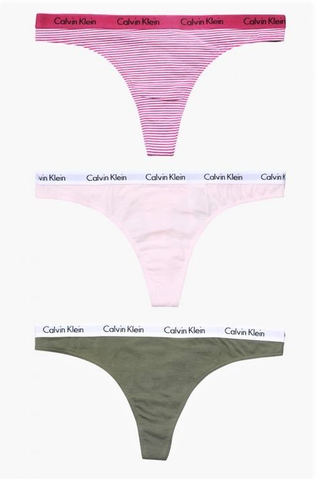 A Calvin Klein színes, 3 darabos csomagolású, keskeny gumis gumi - L