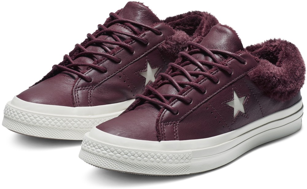 Converse bordó műbôr tornacipô One Star OX Dark Burgundy  - 36