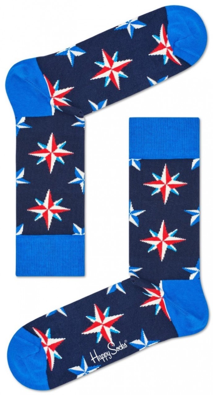 Happy Socks kék zokni  Nautical Star  - 41-46