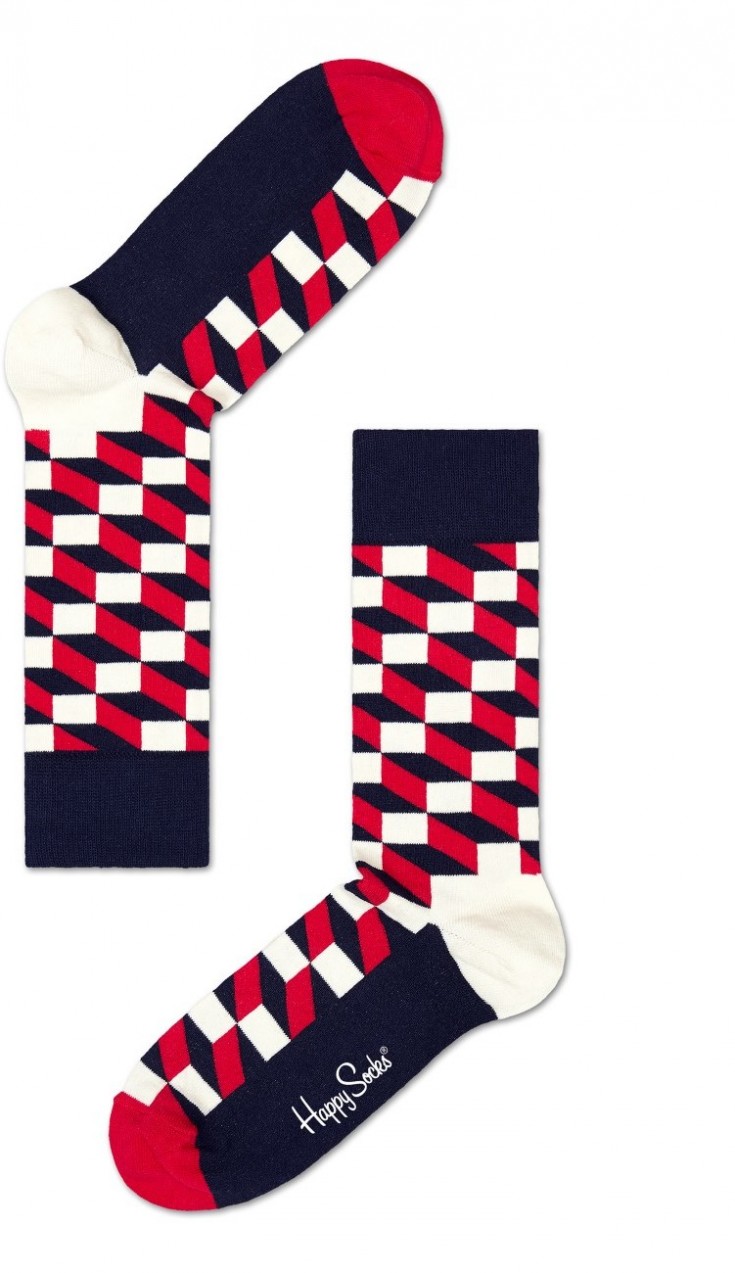 Happy Socks háromszínű nôi zokni Filled Optic  - 41-46