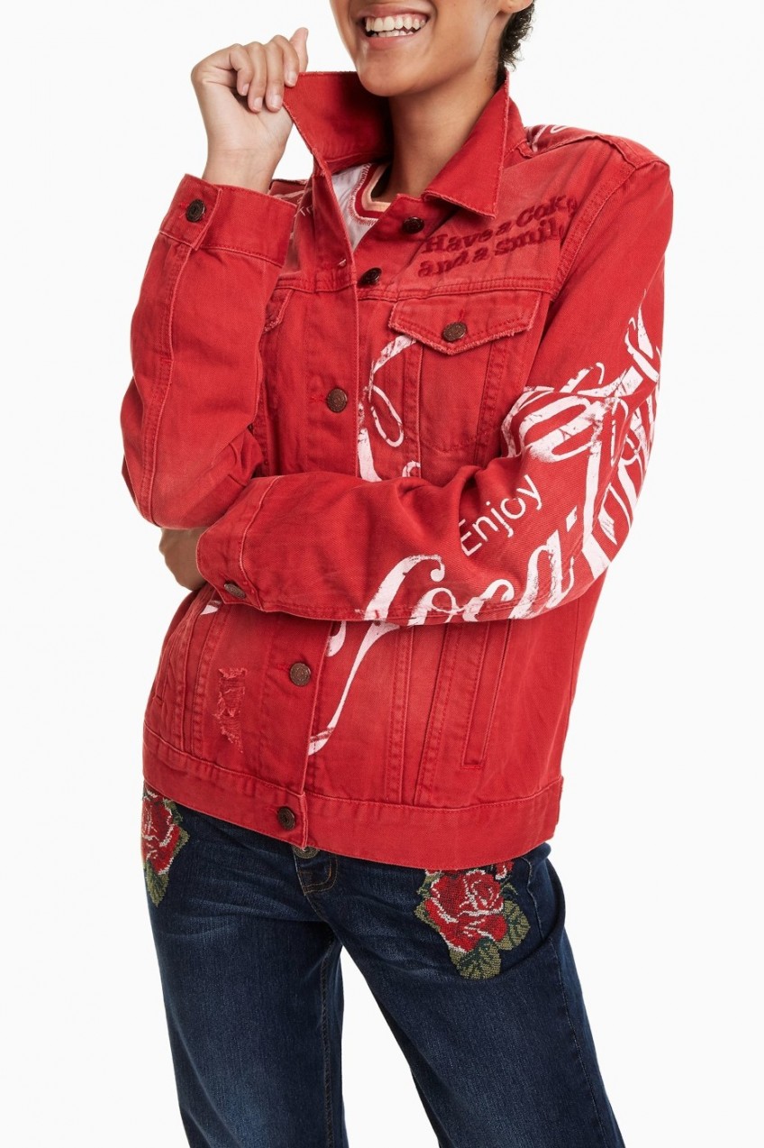 Desigual Desigual piros dzseki Coke 40 Styledit.hu Desigual Farmer kabát Chaq_Duval 20SWEN04 Piros Slim Fit