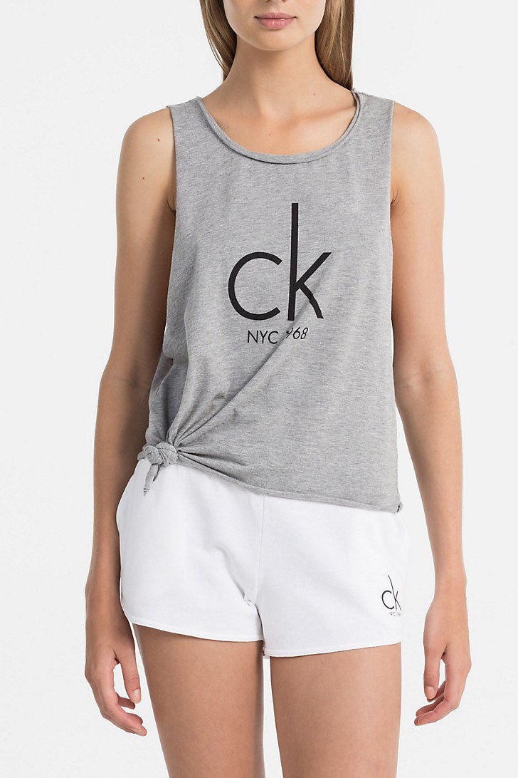 Calvin Klein szürke póló Side Knot Tank - XL