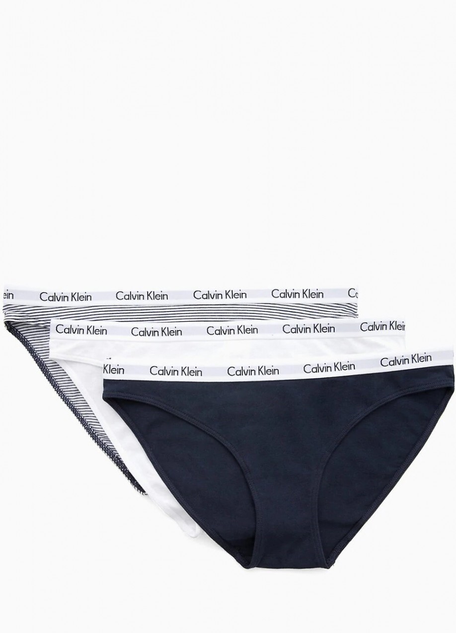 Calvin Klein kék-fehér 3 pack alsónemű Bikini - XS