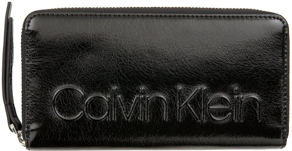 Calvin Klein fekete nôi pénztárca Edged Large Ziparound S Black