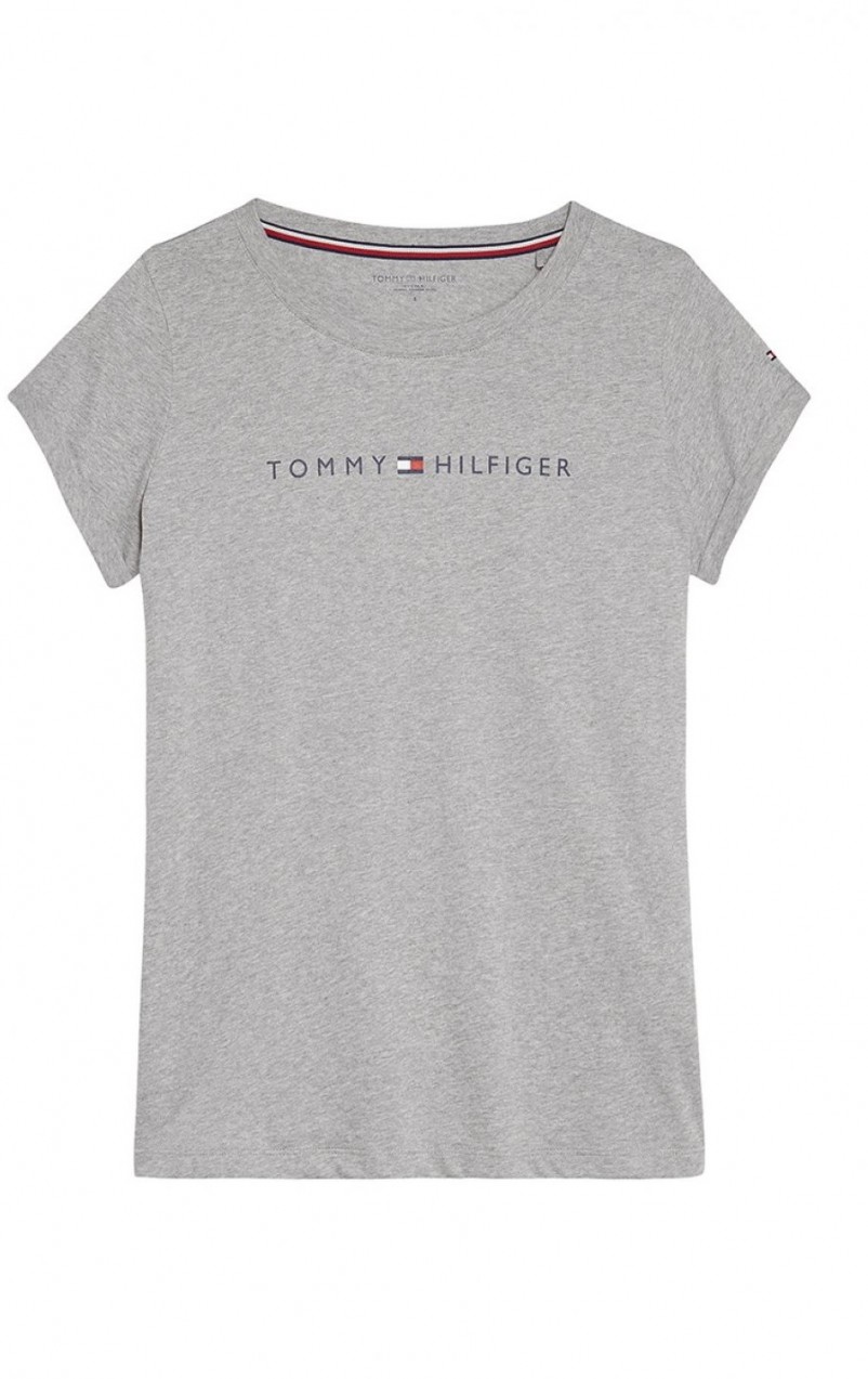 Tommy Hilfiger szürke póló RN Tee SS Logo - XS