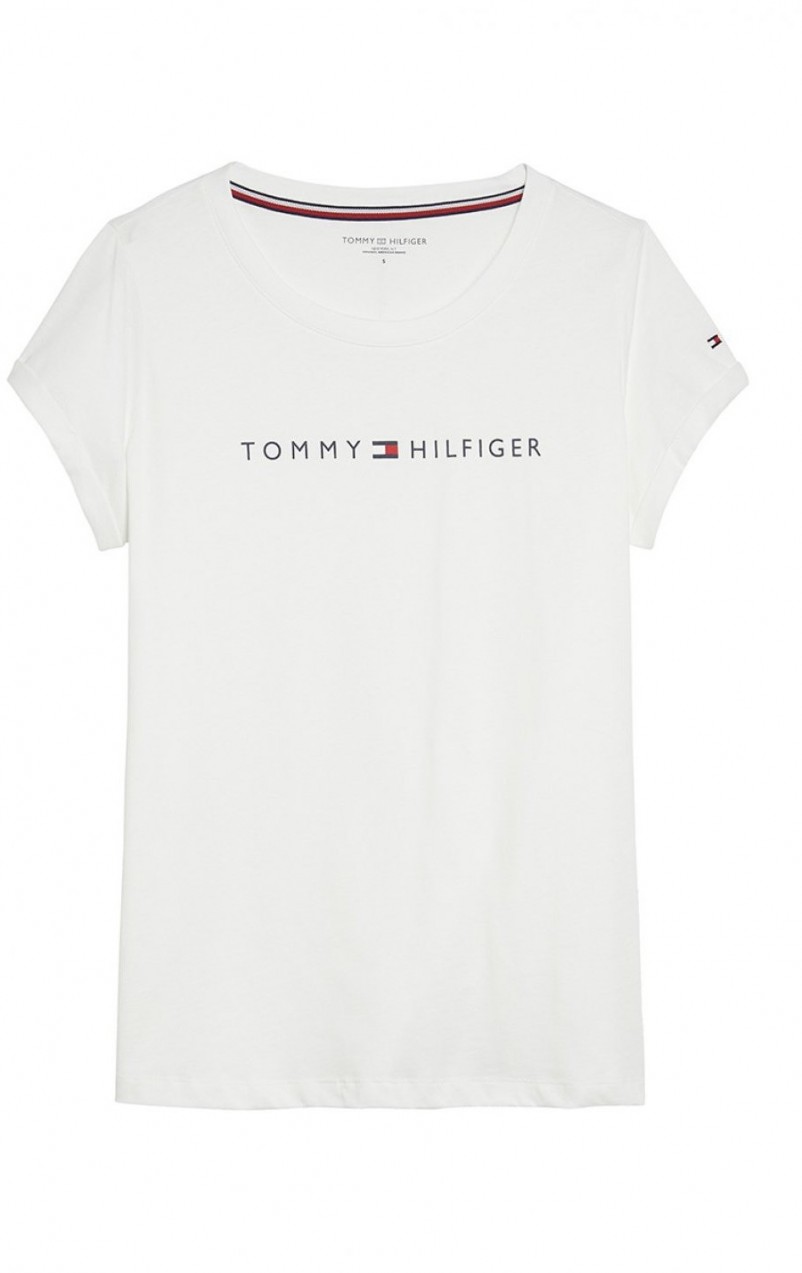 Tommy Hilfiger fehér póló RN Tee SS Logo - XS