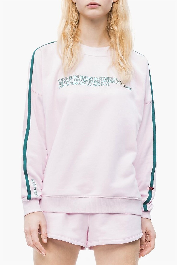 Calvin Klein világos rózsaszín szabadidô felsô  L/S Sweatshirt - XS