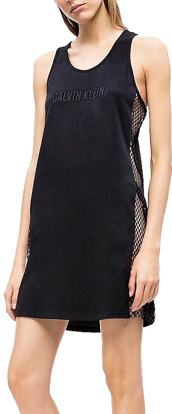 Calvin Klein fekete ruha Mesh Insert Tank Dress PVH Black - S