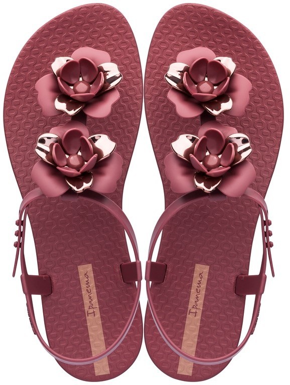 Ipanema burgundia-bordo szandál Floral Sandal Fem Burgundy/Rose - 37