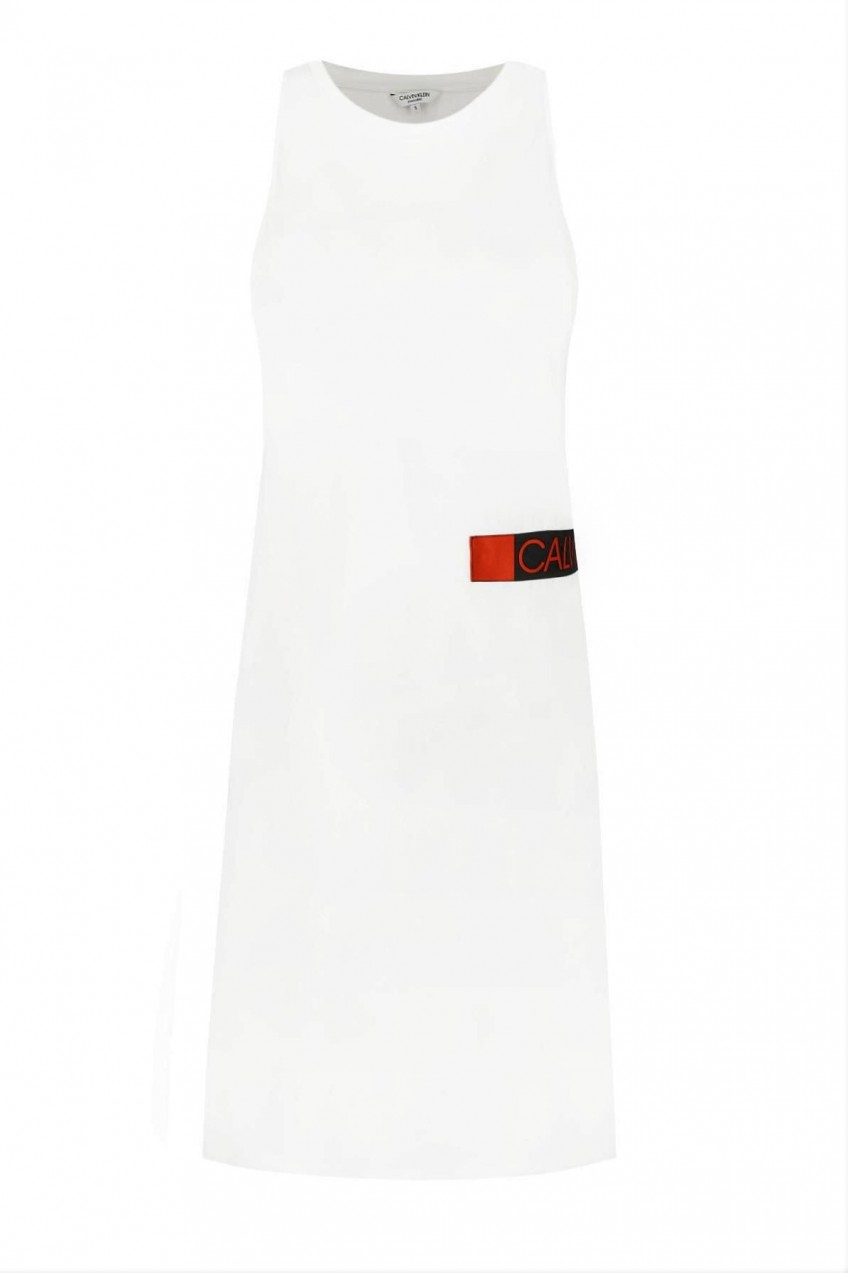 Calvin Klein fehér lezser ruha Muscle Tank Dress - L