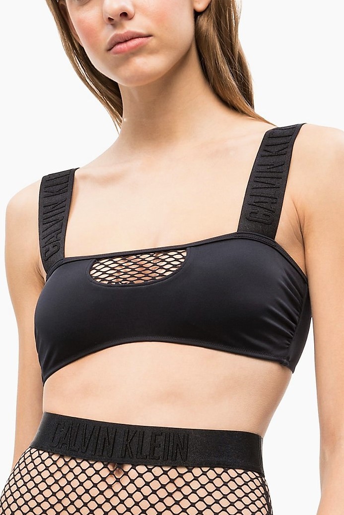 Calvin Klein fekete felső rész fürdőruha Mesh Bandeau-UW PVH Black - S