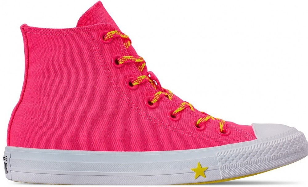 Converse rózsaszín tornacipő Chuck Taylor All Star Hi Racer Pink/Fresh Yellow - 38