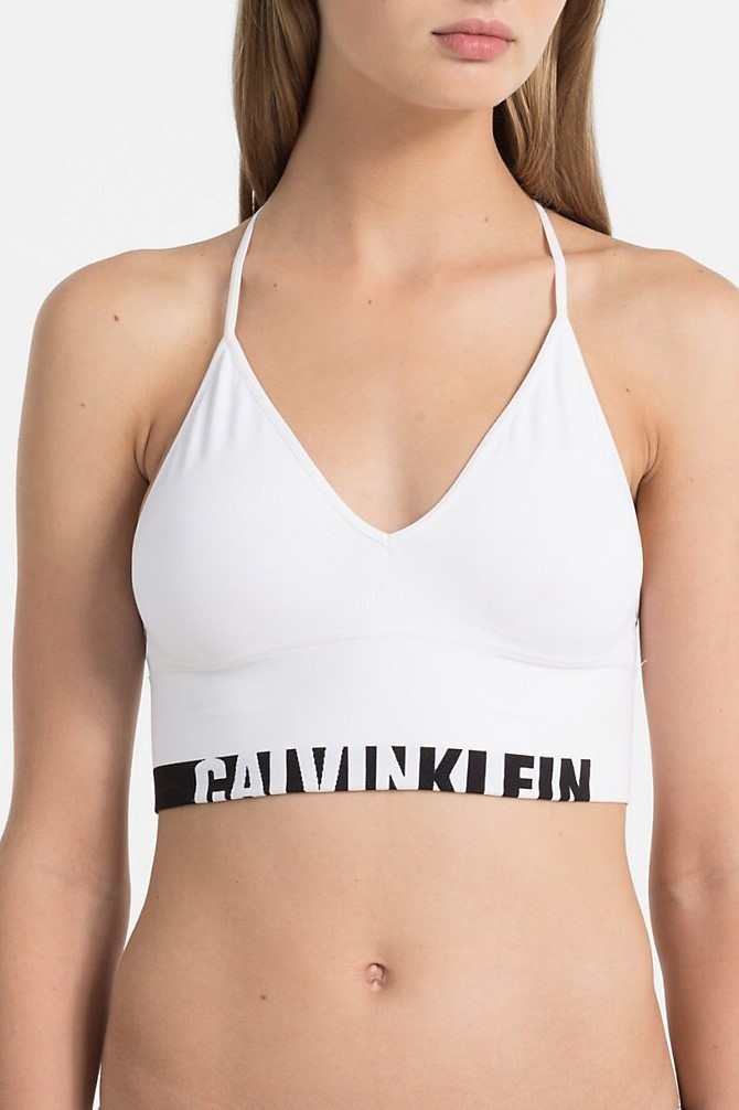 Calvin Klein fehér varrat nélküli melltartó Seamless Bralette - XS