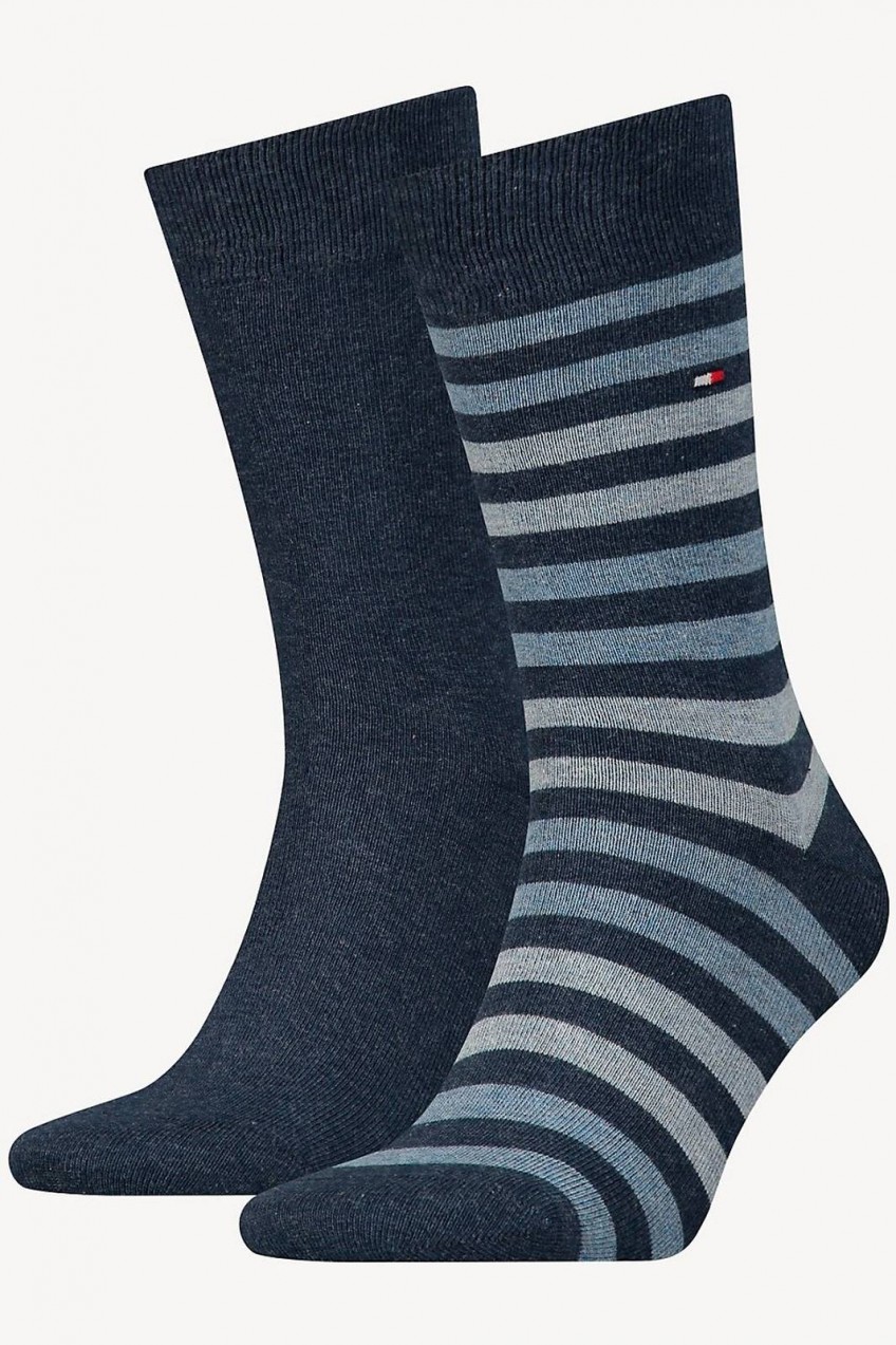 Tommy Hilfiger kék 2 pack zokni TH Men Duo Stripe Sock 2P - 43-46
