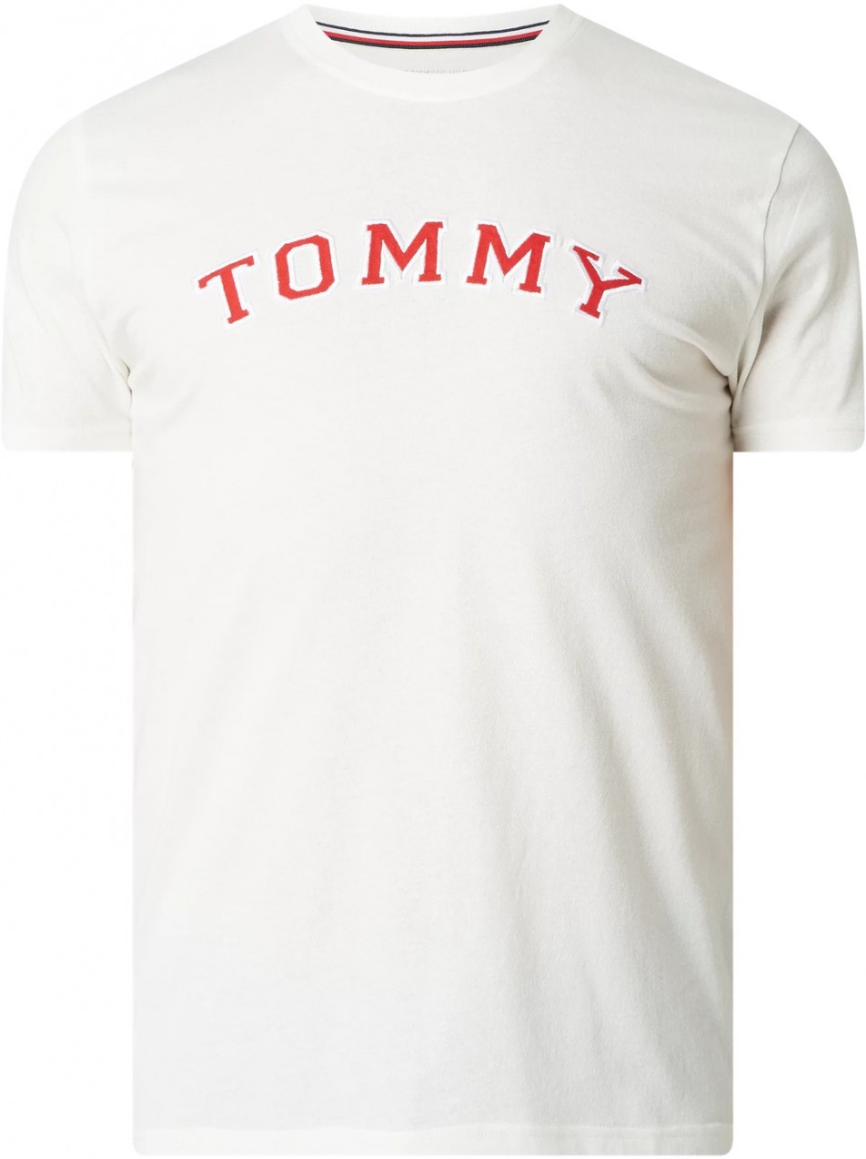 Tommy Hilfiger fehér férfi ing CN LS Tee Logo - S