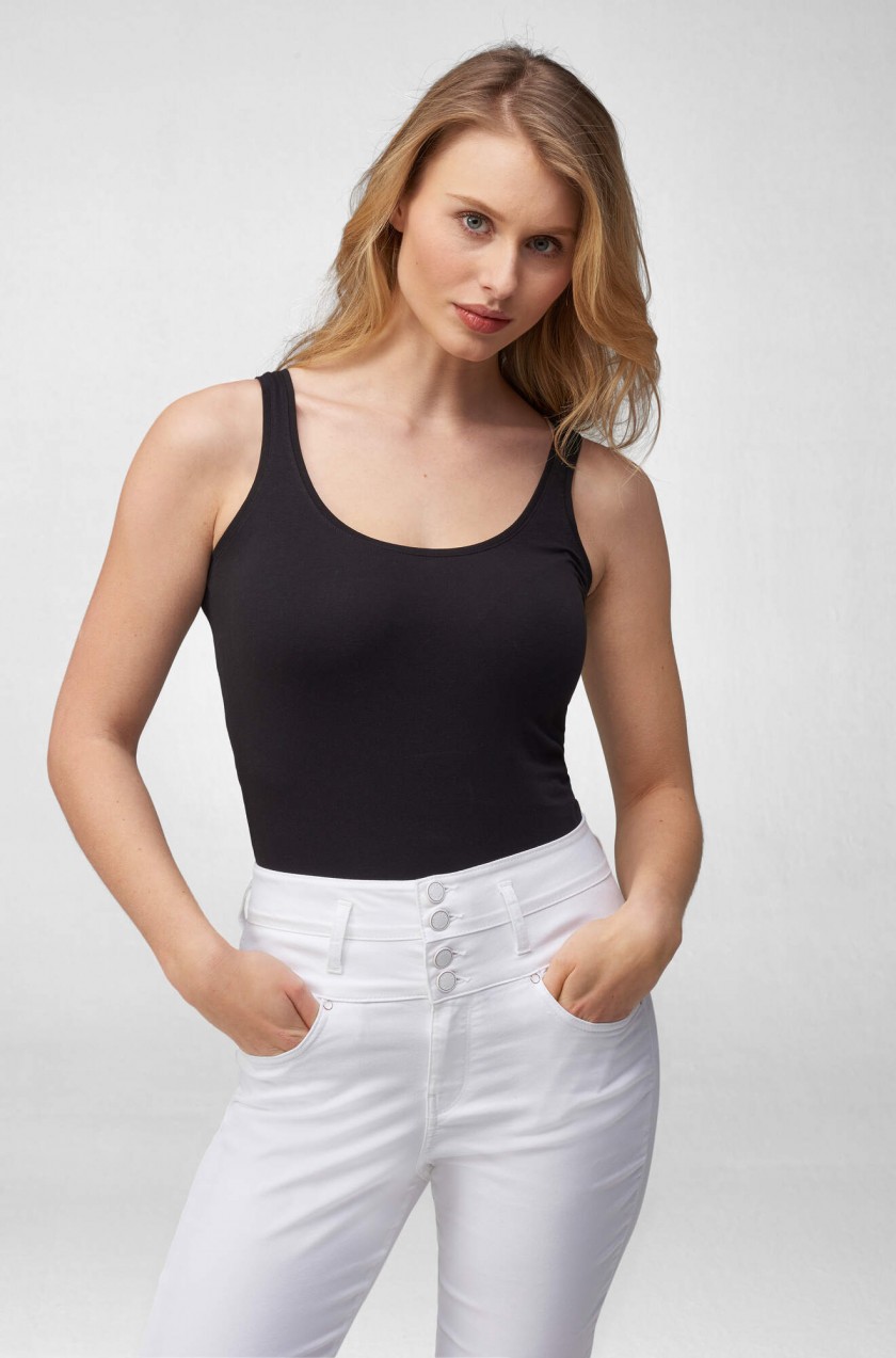 Széles vállú top