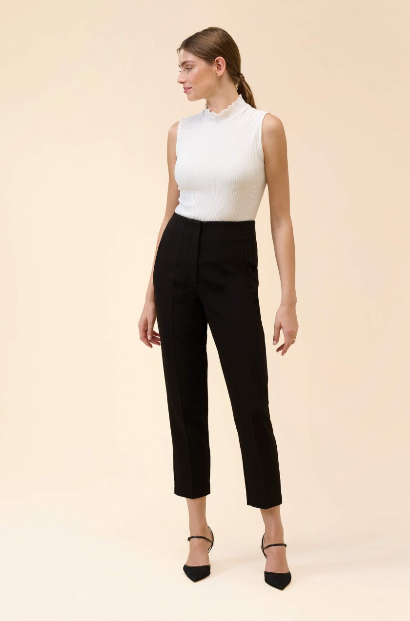Élre vasalt high waist nadrág