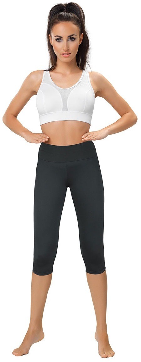 BellyControl női capri leggings - alakformáló és karcsúsító fekete S