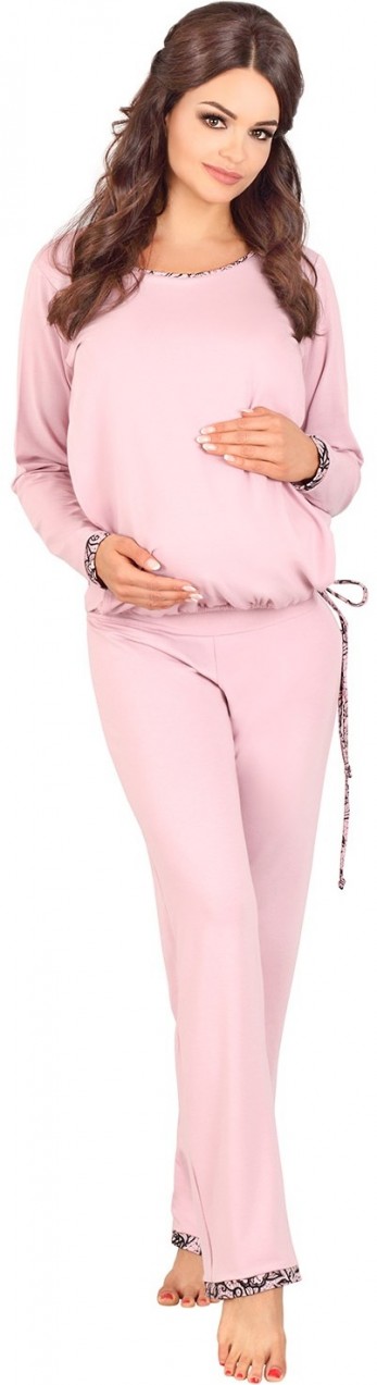 Agatha kismama szoptatós pizsama rózsaszín 36